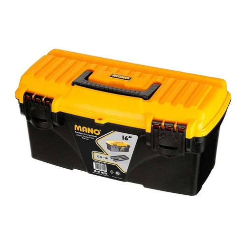 Mano PP Toolbox With Plastic Latch, 16 Inch (410 x 209 x 195 mm)