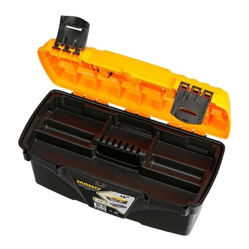 Mano PP Toolbox With Plastic Latch, 16 Inch (410 x 209 x 195 mm)