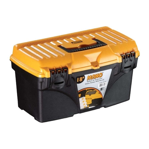 Mano PP Toolbox With Plastic Latch, 18 Inch (432 x 250 x 238 mm)