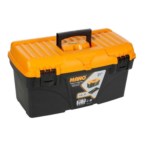 Mano Toolbox With Plastic Latch, 21 Inch (535 x 291 x 280 mm)