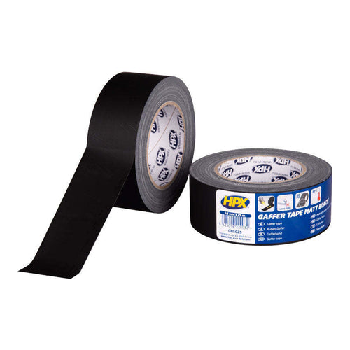 HPX Gaffer Duct Tape, Matte Black, 25m