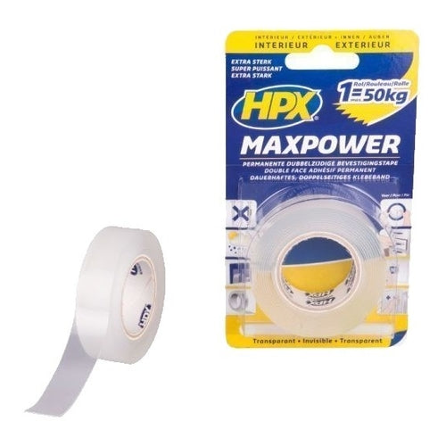 HPX Max Power Tape, Transparent, 2m