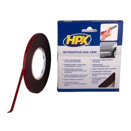 HPX Has High Strength Acrylic 3200 Tape, Anthracite, 10m x 6mm