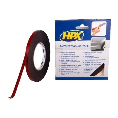 HPX Has High Strength Acrylic 3200 Tape, Anthracite, 10m x 9mm