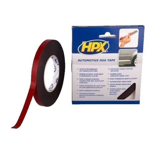 HPX Has High Strength Acrylic 3200 Tape, Anthracite, 10m x 12mm