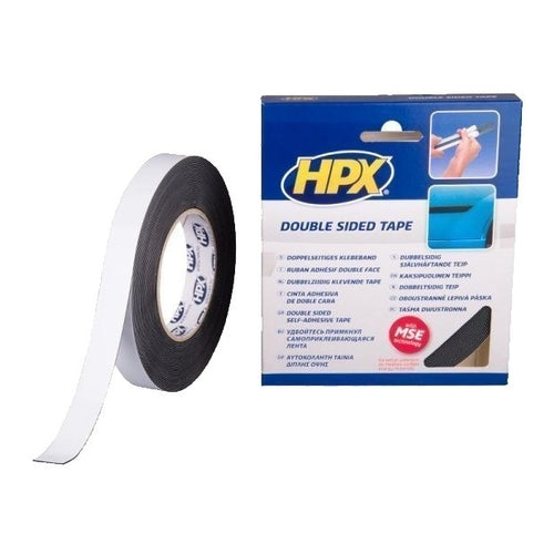 HPX Side Moulding Double Face Tape, Black, 10m x 19mm