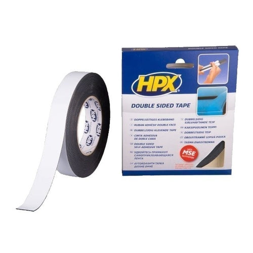 HPX Side Moulding Double Face Tape, Black, 10m x 25mm