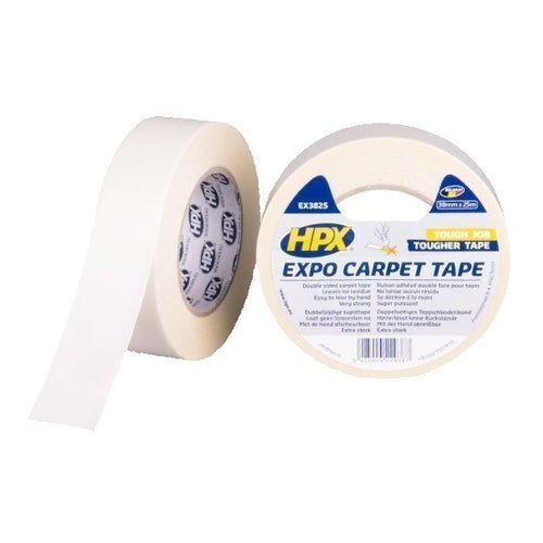 HPX Expo Carpet Tape, Transparent, 25m x 38mm