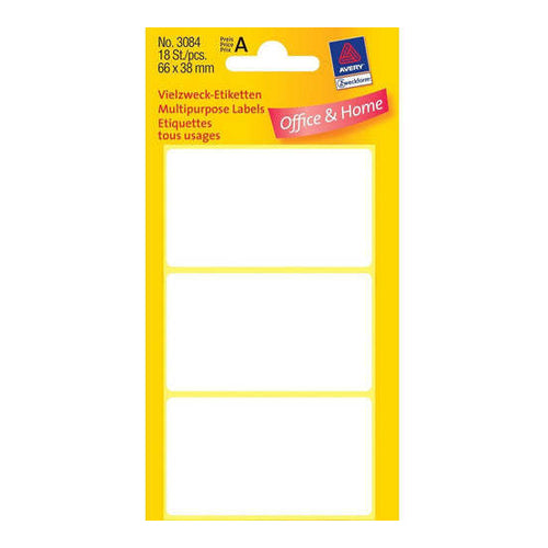 Zweckform Multipurpose Label, 66mm x 38mm, 18 Labels