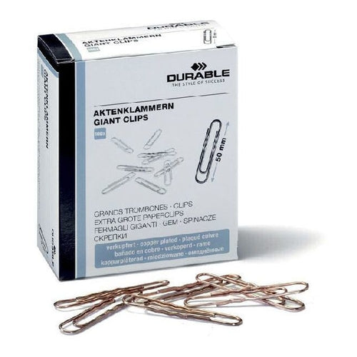 Durable Paper Clips, 50mm (Large), Pack of 100