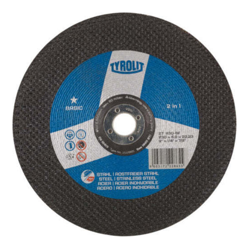 TYROLIT BASIC Cutting Disc for Metal, 9" (230mm), 497935