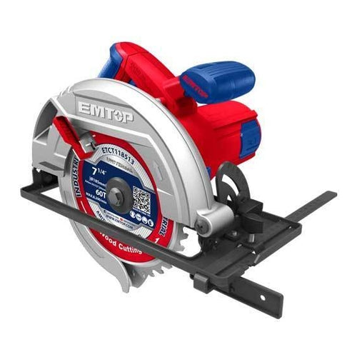 EMTOP Electric Circular Saw, 1600W, 7" (185mm) Diameter, ECSW1853