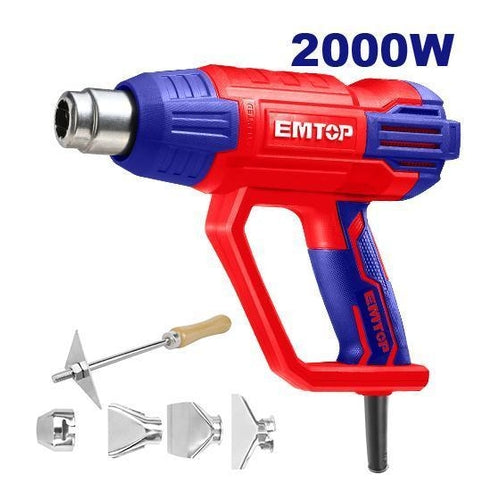 EMTOP Electric Heat Guns, 2000W, 50°C/380°C/570°C, EHGN20001