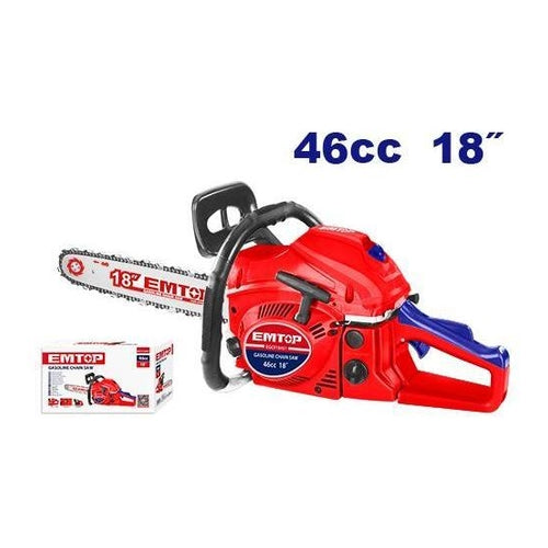 EMTOP Gasoline Chain Saw, 1.6Kw, 16" Saw, 260ml Capacity, EGCS18451