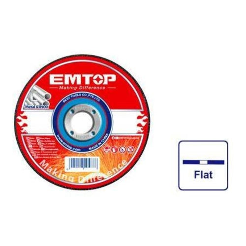 EMTOP Abrasive Metal Cutting Disc, 4.5" (115mm), Flat, EACD121151