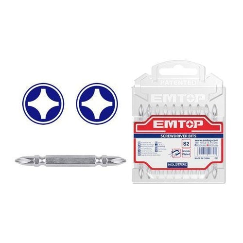 EMTOP Screwdriver Bits, 10Pcs, PH2+PH2, ESBTPH2233