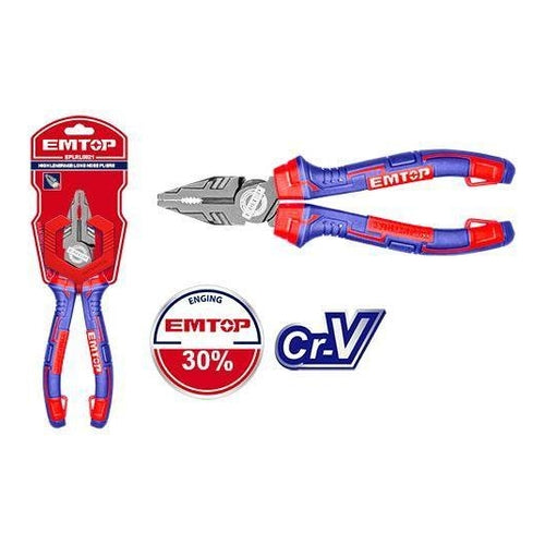 EMTOP High Leverage Combination Pliers, 7" (180mm), EPLRC0721