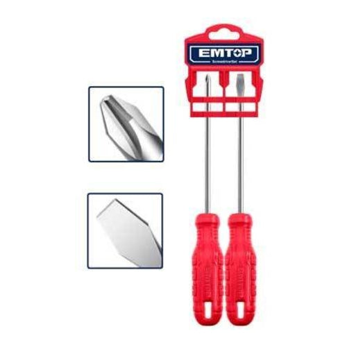 EMTOP Screwdriver Set, 2Pcs, SL6 & PH1, ESST0201