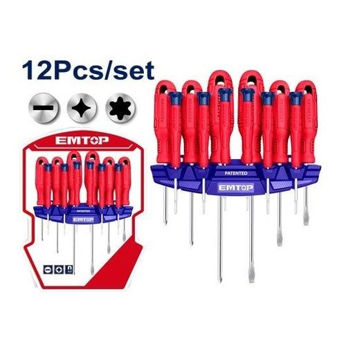 EMTOP Screwdriver & Percision Screwdriver Set, 12 Pcs, ESST1201