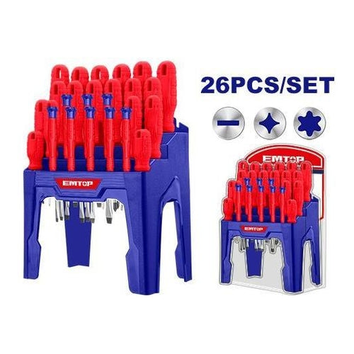 EMTOP Screwdriver & Percision Screwdriver Set, 26 Pcs, ESST2601