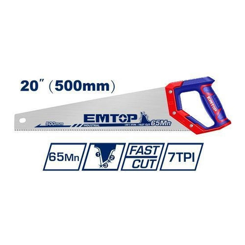 EMTOP Hand Saw, 20" (500mm), EHAS5002