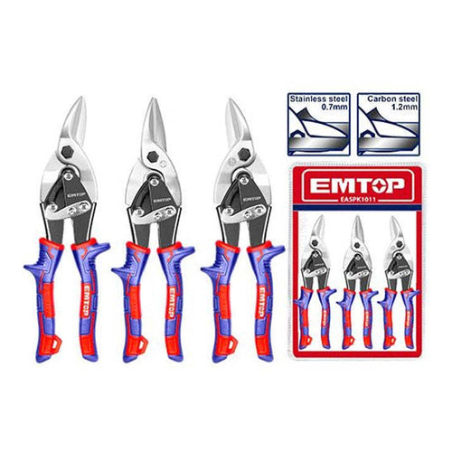 EMTOP Aviation Scissors Set, 3Pcs, EASPK1011