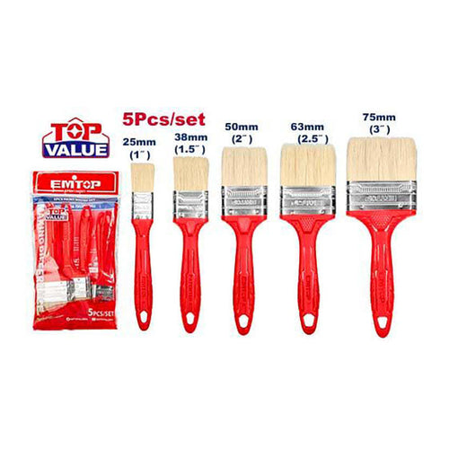 EMTOP Paint Brushs Set, 5Pcs, EPBH160501