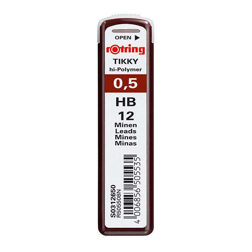 rotring Refill Leads for Tikky Mechanical Pencil, 0.50mm, 12x HB