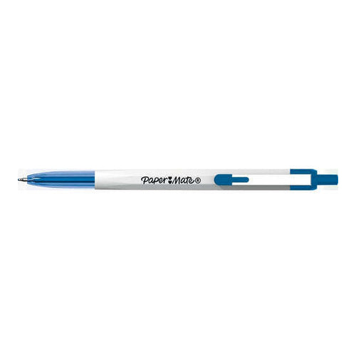 Paper Mate Retractable Ballpoint Pen, 0.7mm, Blue, Pack of 3