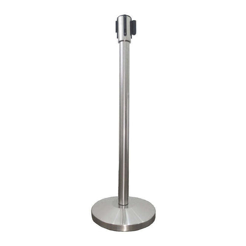 EKO Stainless Steel Queue Line Barrier Without Belt, Silver