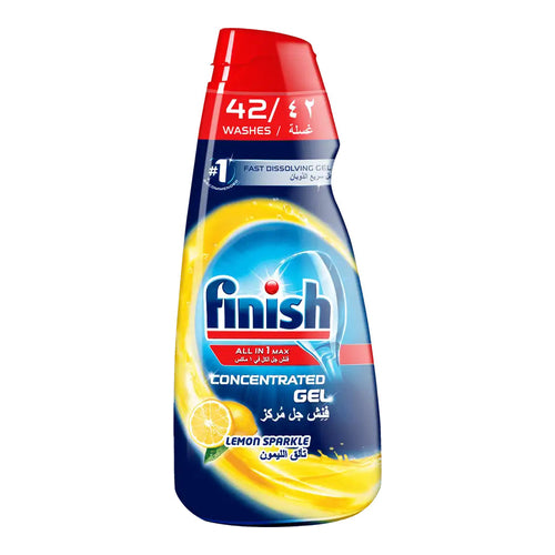 Finish All In One Gels Dishwasher Liquid Gel, Lemon, 1L