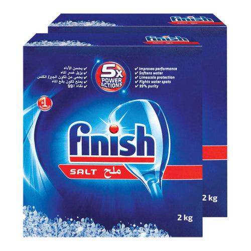 Finish Dishwasher Salt, 2Kg, Pack of 2