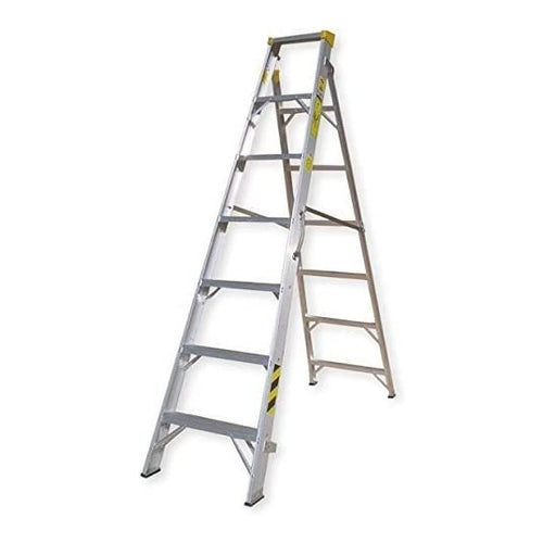 Mazaya Aluminum Twin Platform Step Ladder, 3 Steps