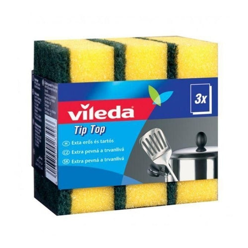 Vileda Tip Top Sponge Scourer, 3Pcs