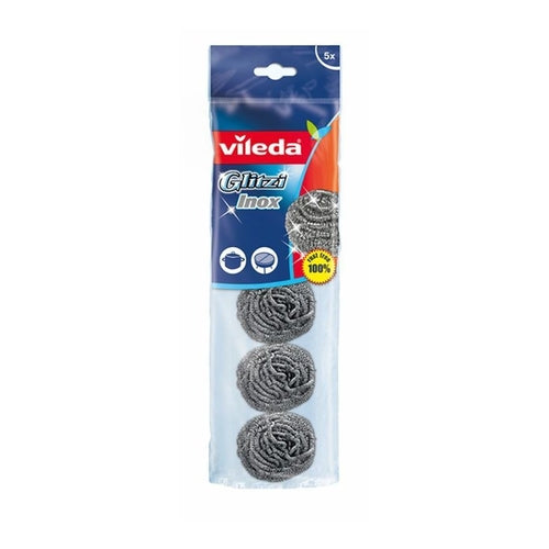 Vileda Glitzi Inox Spiral Scourer, 5Pcs