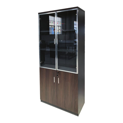 Office Wooden Bookcase, 4 Doors, L80 x W40 x H180cm