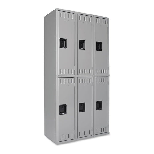 Metal Double Tier Lockers, 6 Lockers