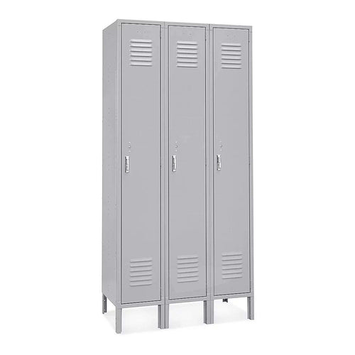 Metal Single Tier Lockers, 3 Lockers