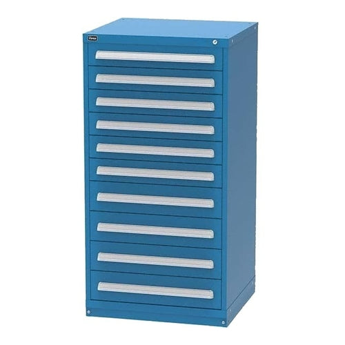 Metal Storage Drawers, 10 Drawers, 147 x 71 x 114cm, Blue