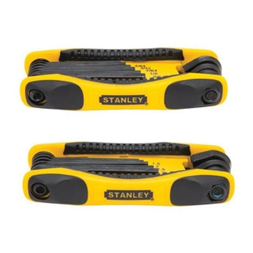 STANLEY Folding Metric and SAE Hex Keys, Pack of 2