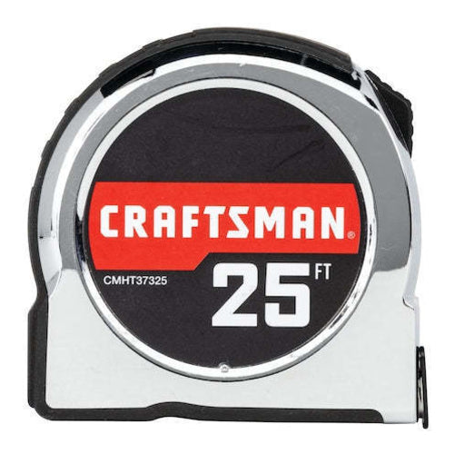 CRAFTSMAN Chrome Tape Measure, 1" x 25 ft, CMHT37325S