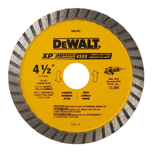 DeWALT XP Dry/Wet Diamond Blade Disc, 4.5" (114mm), DW4701