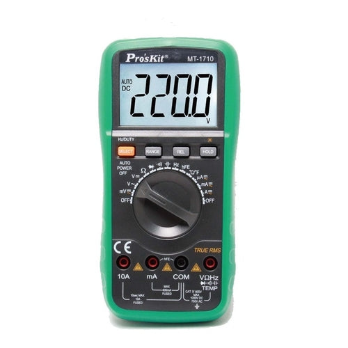 Proskit True-RMS Auto Range Multimeter, MT-1710 3-3/4