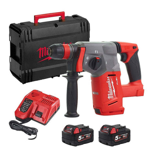 Milwaukee M18 Fuel CHX-502X Cordless Rotary Hammer, 2x 5Ah Battery, 4933451381