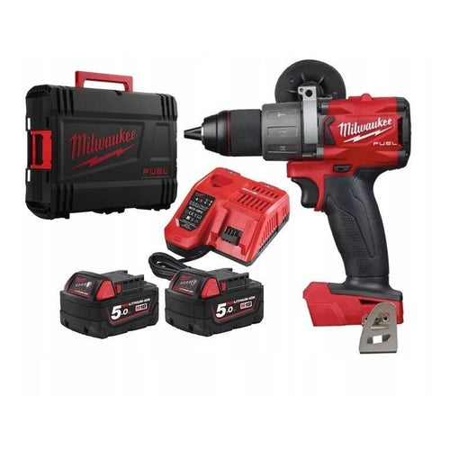 Milwaukee M18 Fuel Percussion Cordless Drill, 2x 5.0Ah Battery, 4933464264