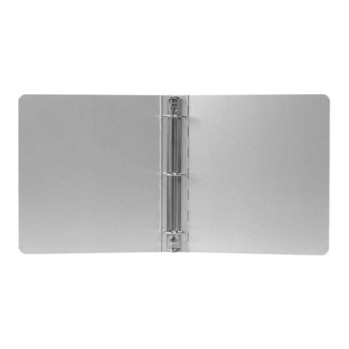 JAM Paper 3 Rings 1.5 Inch Binder, Aluminum Silver