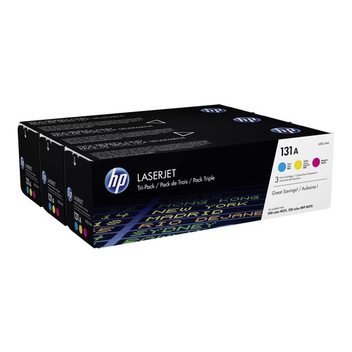 HP 131A LaserJet Magenta, Cyan & Yellow Toners Set, 1800 Pages, UOSL1AM