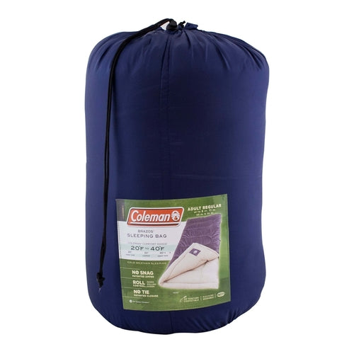 Coleman Brazos Sleeping Bag, 20°-40°F, Blue