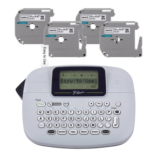 brother P-Touch M95 Labelling Machine with 4 Label Tapes Cassette