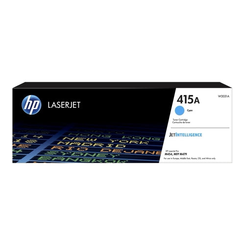 HP 415A Cyan Original LaserJet Toner Cartridge, 2100 Pages, W2031A